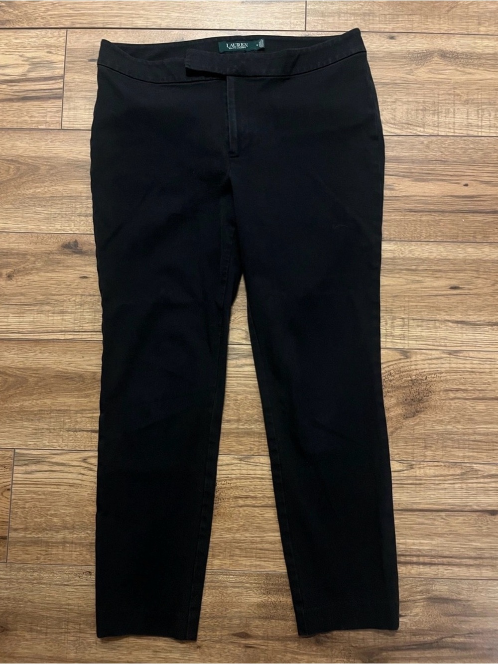 Lauren Ralph Lauren Cropped Black Slim Trousers - Size 6